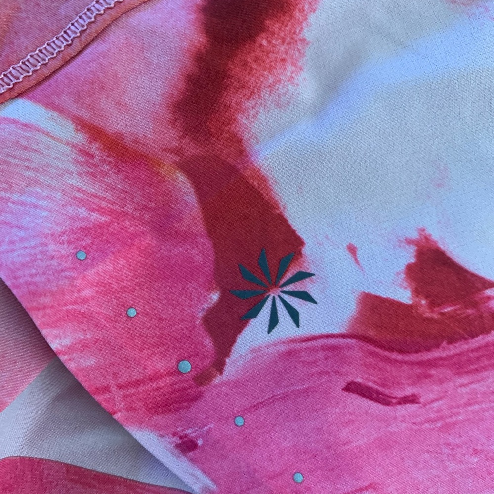 ATHLETA Running Shorts Size M Run With It 3.5" Lined  Painted Energy Coral Pink - Picture 9 of 11